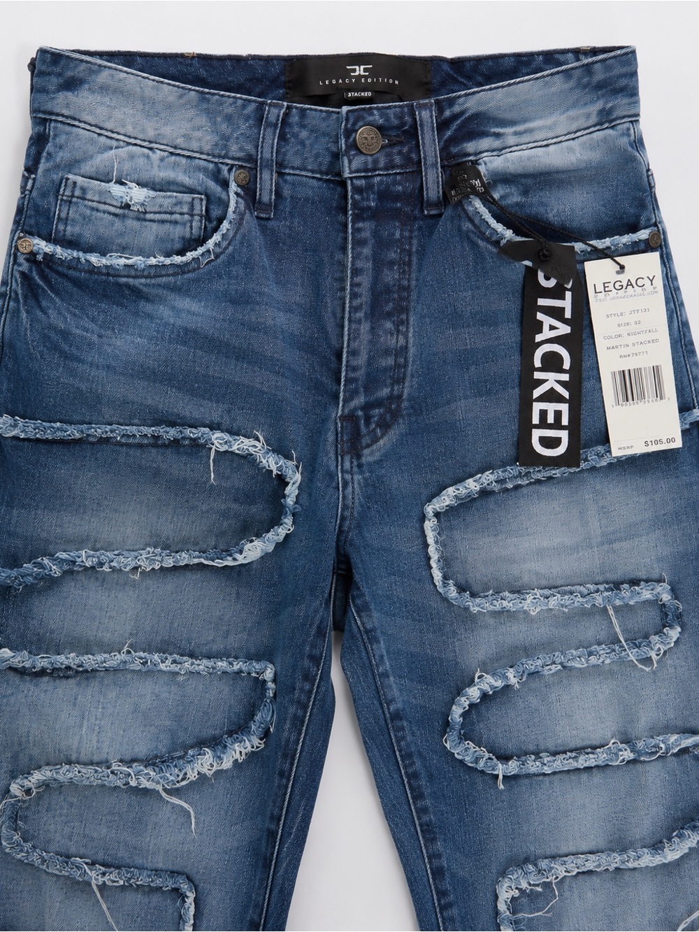 Jordan Men’s Distressed Blue Slim Straight Jeans
